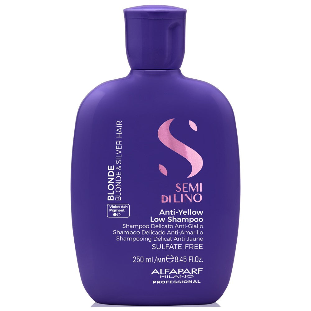 Alfaparf - Semi di Lino Blonde Anti-Yellow Low Champú 250 ml
