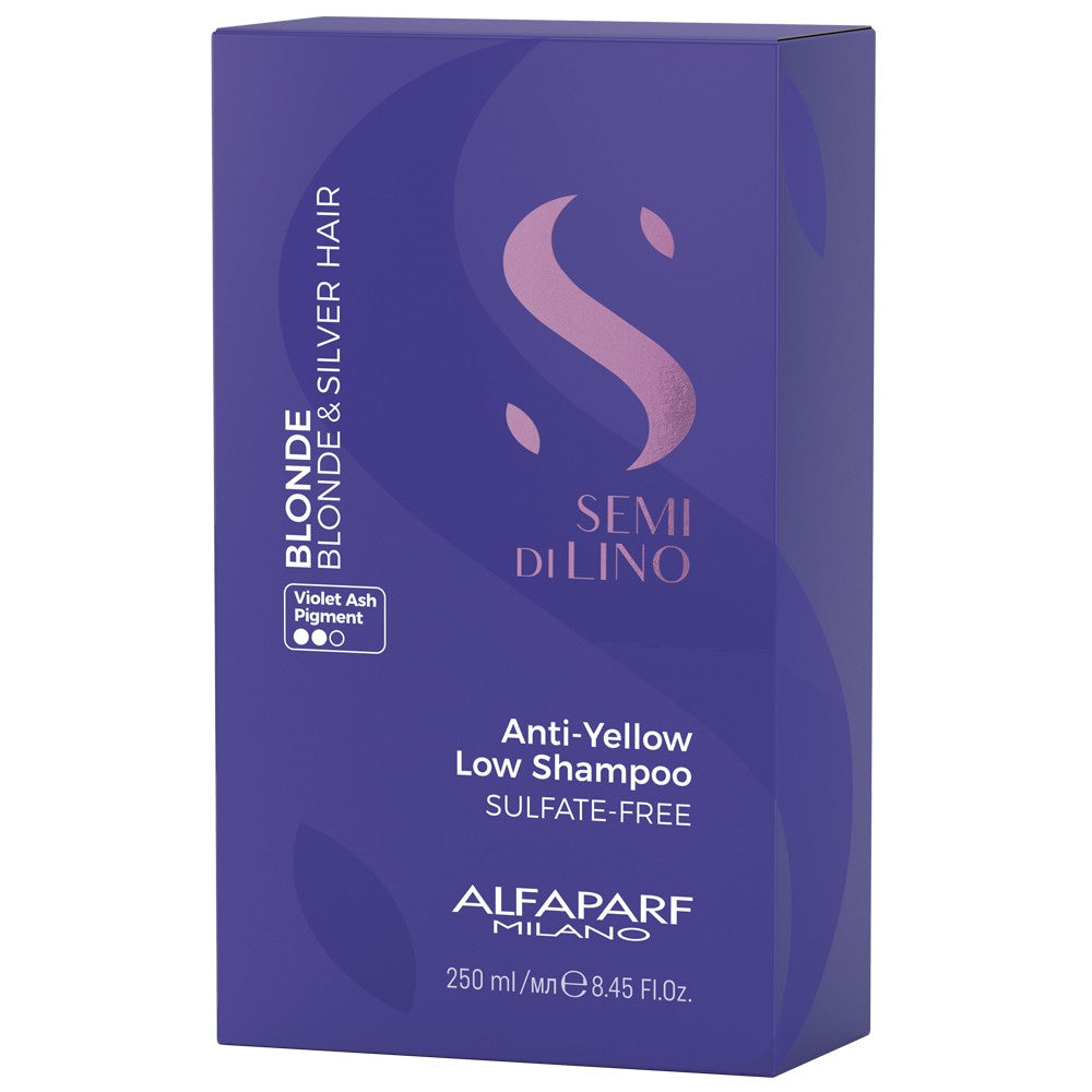 Alfaparf - Semi di Lino Blonde Anti-Yellow Low Champú 250 ml