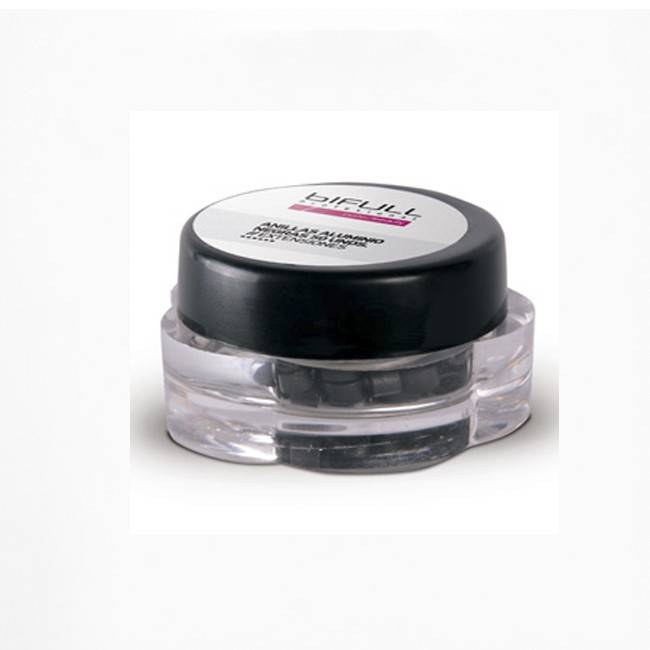 Bifull - Anillas de Aluminio Negras 50 unds