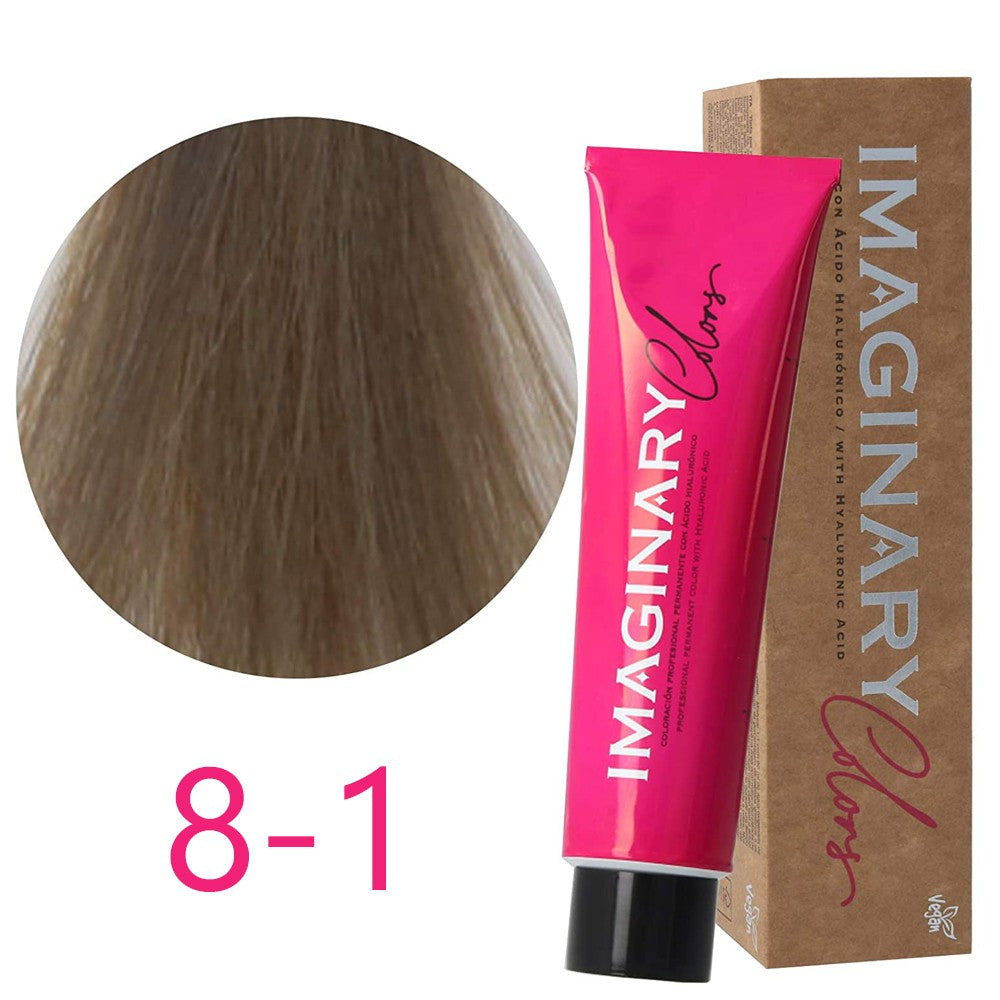 Imaginary Colors - Tinte Permanente Color Ceniza 8-1 Rubio Claro 100 ml