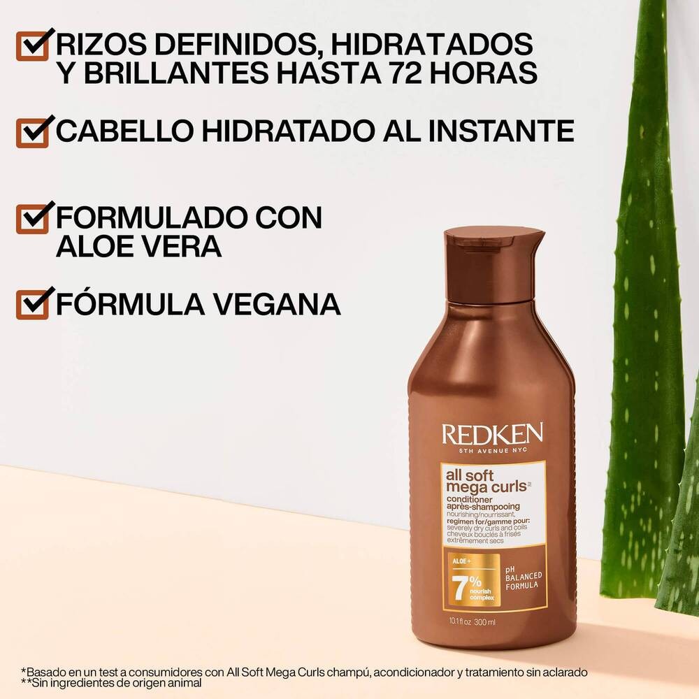 Redken - Acondicionador Hidratante All Soft Mega Curls 300 ml