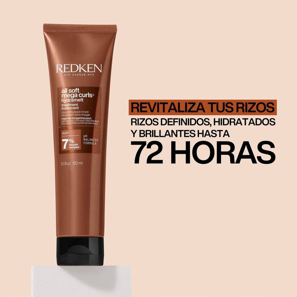 Redken - Tratamiento Hidratante Sin Enjuague All Soft Mega Curls Hydramelt 150 ml