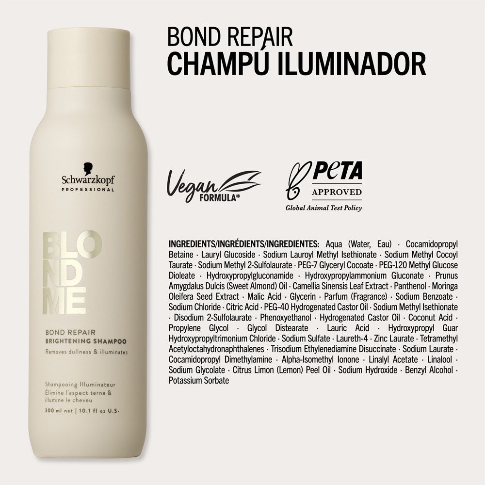 Schwarzkopf - Champú Iluminador BlondMe Bond Repair Brightening 300 ml