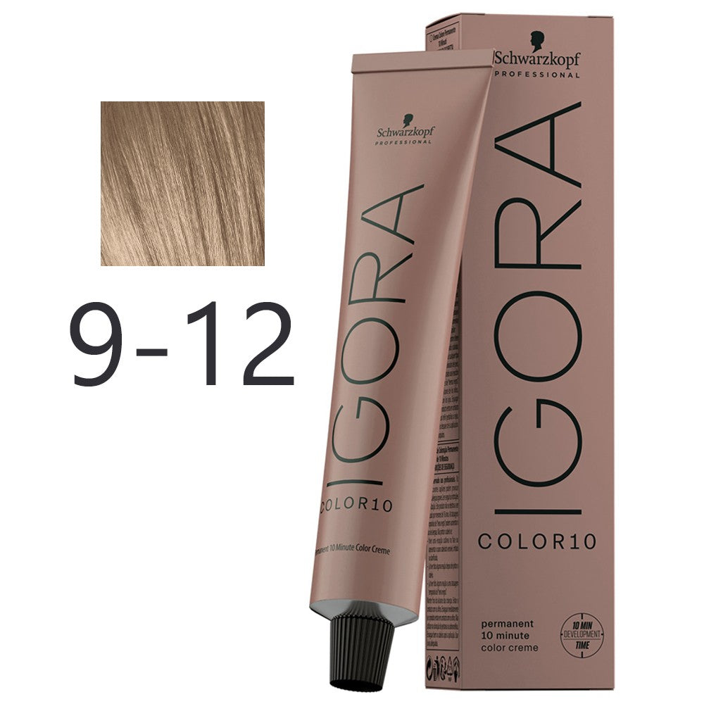 Schwarzkopf - Tinte Igora Color10 9-12 Rubio Muy Claro Ceniza Humo 60 ml