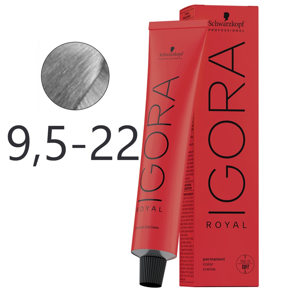 Schwarzkopf - Tinte Igora Royal 9,5-22 Azul Claro Pastel 60 ml