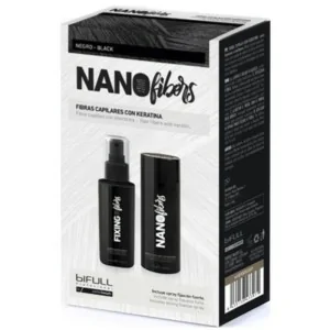 Bifull - Nano Hair Fibers with Strong Fixing Spray Black Color 100 ml + 25 g