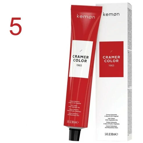 Kemon - Tinte Permanente Cramer Color Natural 5 Castaño Claro - 100 ml