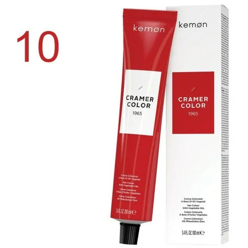 Kemon - Tinte Permanente Cramer Color Natural 10 Rubio Platino - 100 ml
