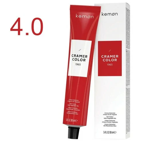 Kemon - Tinte Permanente Cramer Color Natural Mediterráneo 4.0 Castaño - 100 ml