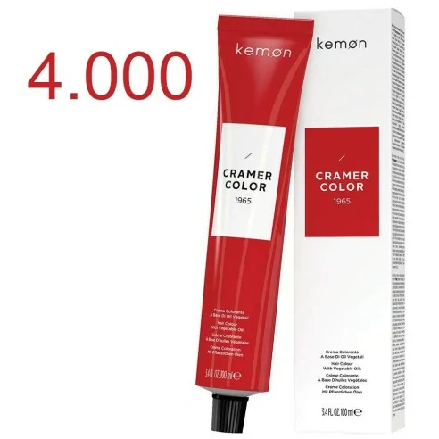 Kemon - Tinte Permanente Cramer Color Super Natural 4.000 Castaño - 100 ml