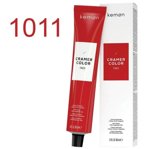 Kemon - Tinte Permanente Cramer Color Cenizas 1011 Ultraaclarantes - 100 ml