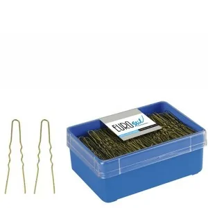 Eurostil - 01616 - Caja 400 Horquillas Invisibles Bronce 55 mm Eurostil - 01616 - Caja 400 Horquillas Invisibles Bronce 55 mm