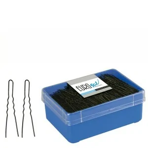 Eurostil - 01616/50 - Caja 400 Horquillas Invisibles Negra 55 mm Eurostil - 01616/50 - Caja 400 Horquillas Invisibles Negra 55 mm
