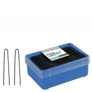 Eurostil - 01617/50 - Caja 400 Horquillas Moño Negro 65 mm Eurostil - 01617/50 - Caja 400 Horquillas Moño Negro 65 mm