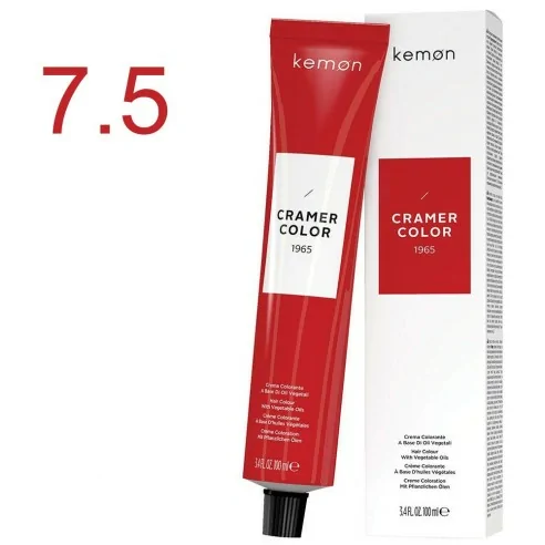 Kemon - Tinte Permanente Cramer Color Rojos 7.5 Rubio - 100 ml