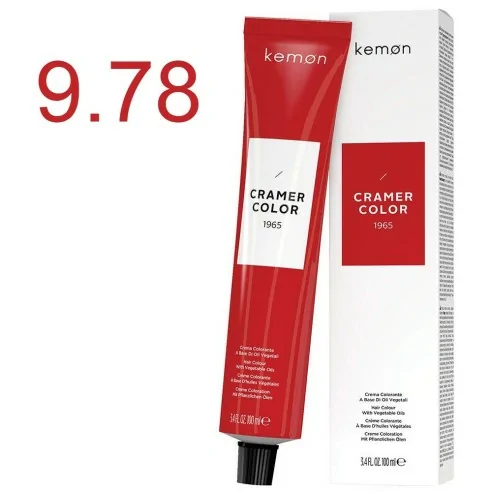 Kemon - Tinte Permanente Cramer Color Violetas Perla 9.78 Rubio Clarísimo - 100 ml