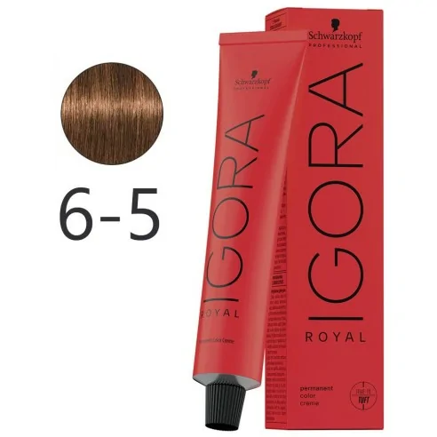 Schwarzkopf - Corante Permanente Igora Royal 6-5 Loiro Dourado Escuro 60 ml