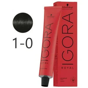 Schwarzkopf - Permanent Dye Igora Royal 1-0 Naturschwarz 60 ml Schwarzkopf - Permanent Dye Igora Royal 1-0 Naturschwarz 60 ml