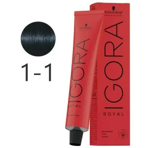 Schwarzkopf - Colorante Permanente Igora Royal 1-1 Nero Cenere 60 ml Schwarzkopf - Colorante Permanente Igora Royal 1-1 Nero Cenere 60 ml