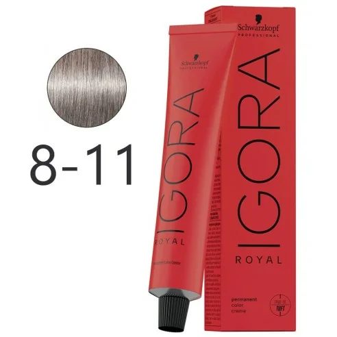 Schwarzkopf - Tintura Permanente Igora Royal 8-11 Biondo Chiaro Cenere Intensa 60 ml