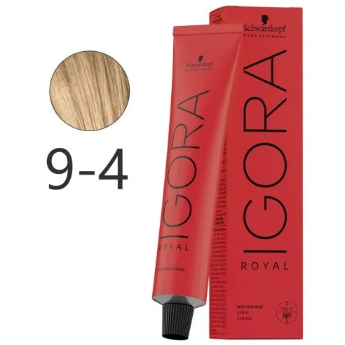 Schwarzkopf - Tinte Permanente Igora Royal 9-4 Rubio Muy Claro Beige 60 ml