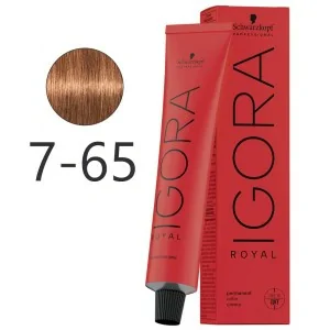 Schwarzkopf - Colorant Permanent Igora Royal 7-65 Medium Blonde Brun Dorée 60 ml Schwarzkopf - Colorant Permanent Igora Royal 7-65 Medium Blonde Brun Dorée 60 ml