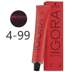 Schwarzkopf - Corante Permanente Igora Royal 4-99 Chestnut Medium Violet Intense 60 ml Schwarzkopf - Corante Permanente Igora Royal 4-99 Chestnut Medium Violet Intense 60 ml