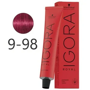 Schwarzkopf - Dauerfarbstoff Igora Royal 9-98 Very Light Blonde Red Violet 60 ml Schwarzkopf - Dauerfarbstoff Igora Royal 9-98 Very Light Blonde Red Violet 60 ml