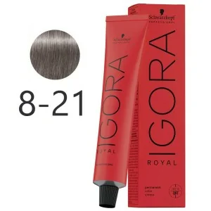 Schwarzkopf - Colorant Permanent Igora Royal 8-21 Blond Clair Fumée Cendré 60 ml Schwarzkopf - Colorant Permanent Igora Royal 8-21 Blond Clair Fumée Cendré 60 ml