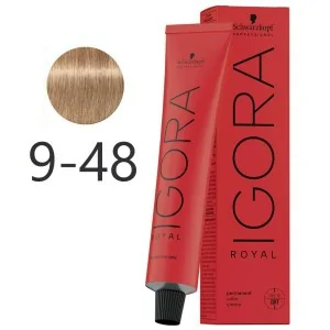 Schwarzkopf - Corante Permanente Igora Royal 9-48 Loira Muito Leve Bege Vermelho 60 ml Schwarzkopf - Corante Permanente Igora Royal 9-48 Loira Muito Leve Bege Vermelho 60 ml