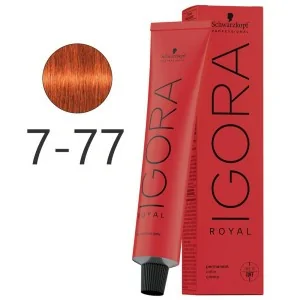 Schwarzkopf - Colorant Permanent Igora Royal 7-77 Medium Blond Cuivre Intense 60 ml Schwarzkopf - Colorant Permanent Igora Royal 7-77 Medium Blond Cuivre Intense 60 ml
