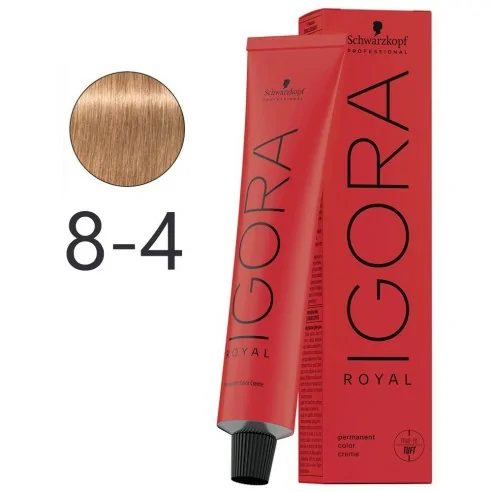 Schwarzkopf - Colorant Permanent Igora Royal 8-4 Blond Clair Beige 60 ml