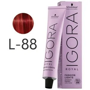Schwarzkopf - Tinte Igora Royal Fashion Lights L-88 Rojo Intenso 60 ml Schwarzkopf - Tinte Igora Royal Fashion Lights L-88 Rojo Intenso 60 ml