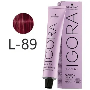 Schwarzkopf - Tinte Igora Royal Fashion Lights L-89 Rojo Violeta 60 ml Schwarzkopf - Tinte Igora Royal Fashion Lights L-89 Rojo Violeta 60 ml