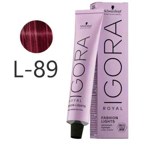 Schwarzkopf - Tinte Igora Royal Fashion Lights L-89 Rojo Violeta 60 ml