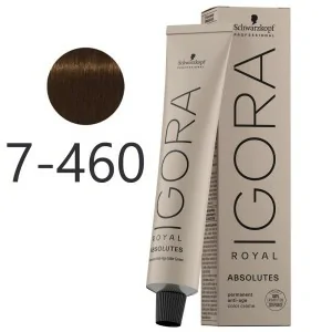 Schwarzkopf - Tinte Igora Royal Absolutes 7-460 Rubio Medio Beige Marrón Natural 60 ml Schwarzkopf - Tinte Igora Royal Absolutes 7-460 Rubio Medio Beige Marrón Natural 60 ml