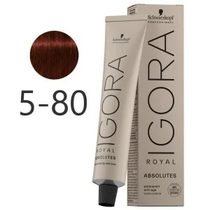 Schwarzkopf - Tinte Igora Royal Absolutes 5-80 Castaño Claro Rojo Natural 60 ml Schwarzkopf - Tinte Igora Royal Absolutes 5-80 Castaño Claro Rojo Natural 60 ml