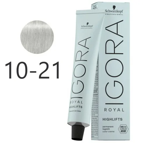 Schwarzkopf - Igora Royal Highlifts 10-21 Blonde Platinum Smoke Ash 60 ml