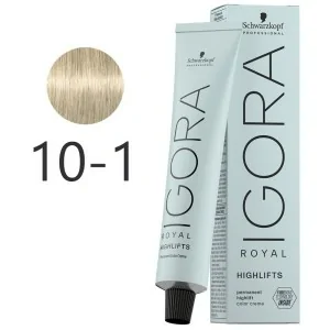 Schwarzkopf - Tinte Superaclarante Igora Royal Highlifts 10-1 Rubio Platino Ceniza 60 ml Schwarzkopf - Tinte Superaclarante Igora Royal Highlifts 10-1 Rubio Platino Ceniza 60 ml