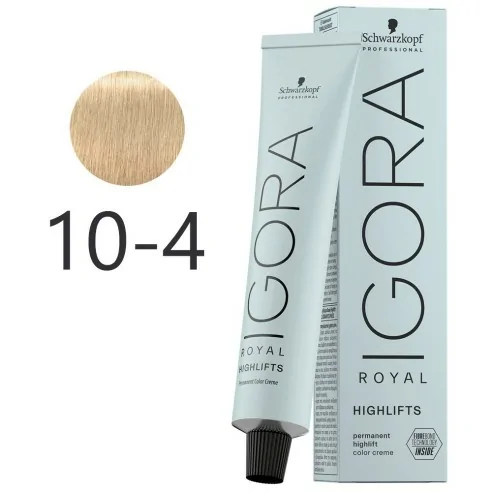 Schwarzkopf - Igora Royal Highlifts 10-4 Blonde Platin Beige 60 ml