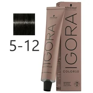 Schwarzkopf - Tinte Igora Color10 5-12 Castaño Claro Ceniza Humo 60 ml Schwarzkopf - Tinte Igora Color10 5-12 Castaño Claro Ceniza Humo 60 ml