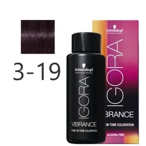 Schwarzkopf - Tonalizador Igora Vibrance 3-19 Castaño Oscuro Ceniza Violeta 60 ml Schwarzkopf - Tonalizador Igora Vibrance 3-19 Castaño Oscuro Ceniza Violeta 60 ml