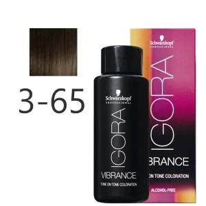 Schwarzkopf - Tonalizador Igora Vibrance 3-65 Castaño Oscuro Chocolate Dorado 60 ml Schwarzkopf - Tonalizador Igora Vibrance 3-65 Castaño Oscuro Chocolate Dorado 60 ml