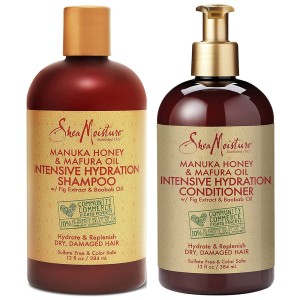 Shea Moisture - Pack Manuka Honey & Mafura Oil Shampoo 384 ml + Conditioner 384 ml