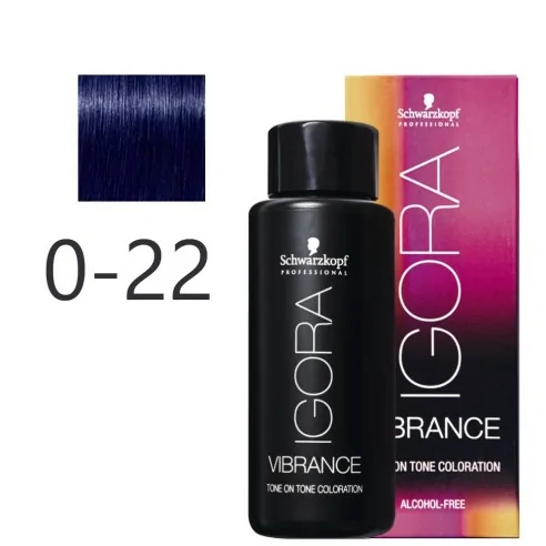 Schwarzkopf - Tonalizador Igora Vibrance 0-22 Concentrado Ceniza 60 ml