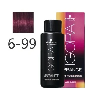 Schwarzkopf - Tonalizador Igora Vibrance 6-99 Rubio Oscuro Violeta Intenso 60 ml Schwarzkopf - Tonalizador Igora Vibrance 6-99 Rubio Oscuro Violeta Intenso 60 ml