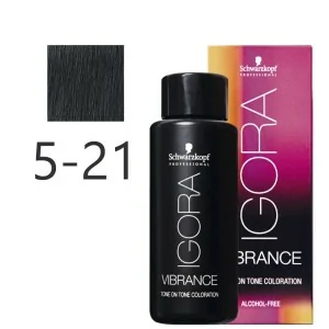 Schwarzkopf - Tonalizador Igora Vibrance 5-21 Castaño Claro Humo Ceniza 60ml Schwarzkopf - Tonalizador Igora Vibrance 5-21 Castaño Claro Humo Ceniza 60ml