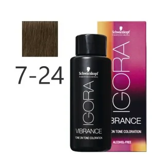 Schwarzkopf - Tonalizador Igora Vibrance 7-24 Rubio Medio Humo Beige 60ml Schwarzkopf - Tonalizador Igora Vibrance 7-24 Rubio Medio Humo Beige 60ml