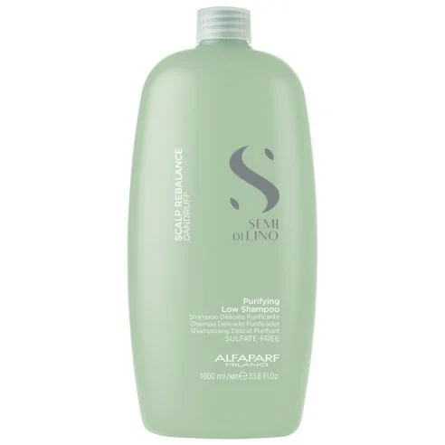 Alfaparf - Shampoo Anti-Caspa Semi di Lino Reequilíbrio do Couro Cabeludo Purificante Baixo Shampoo 1000 ml