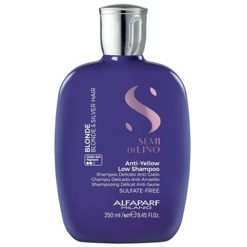 Alfaparf - Shampoo Antigiallo Semi di Lino Biondo Antigiallo Shampoo Basso 250 ml